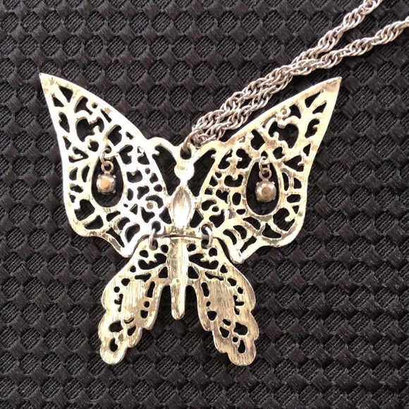 Vintage 1970’s Butterfly necklace. - Picture 4 of 6